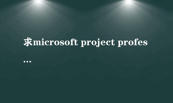 求microsoft project professional 2010密钥，在线等