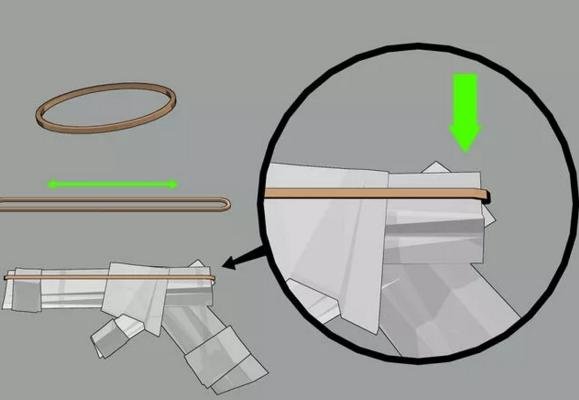 用纸折成一个可以射子弹的步枪的方法?