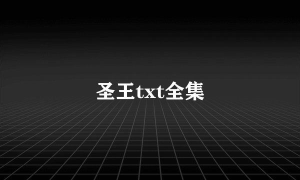 圣王txt全集