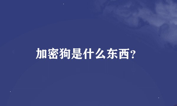 加密狗是什么东西？