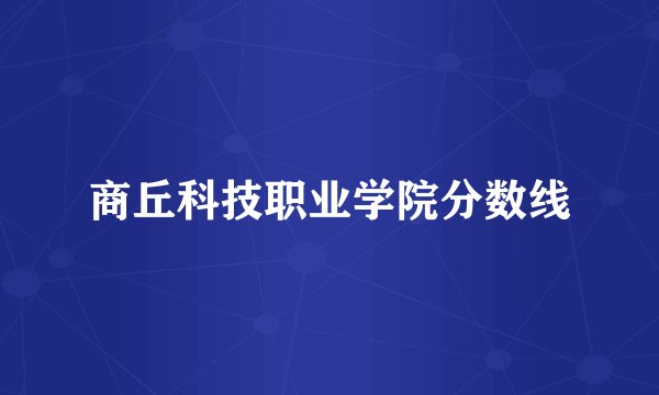 商丘科技职业学院分数线