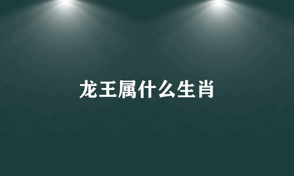 龙王属什么生肖