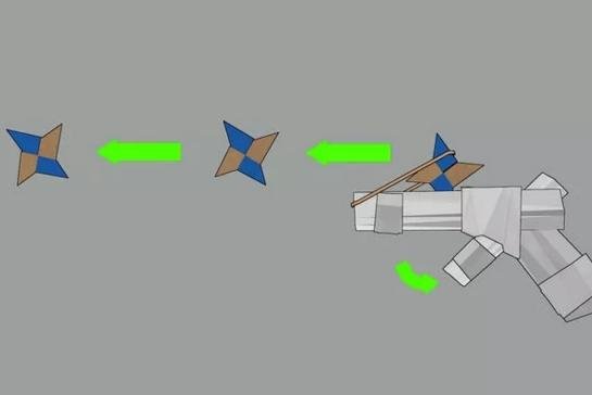 用纸折成一个可以射子弹的步枪的方法?