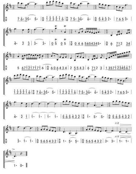 求《我和我的祖国》小提琴乐谱