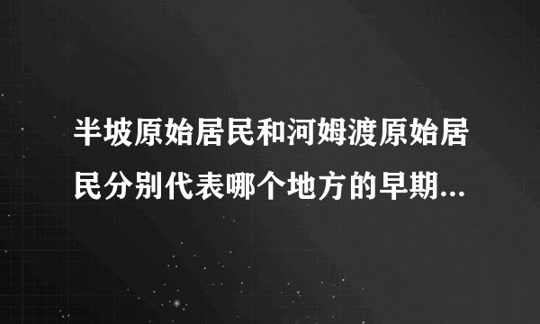 半坡原始居民和河姆渡原始居民分别代表哪个地方的早期文明？距今约多少年？