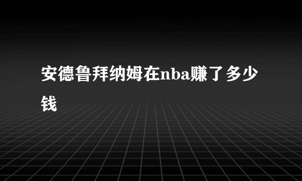 安德鲁拜纳姆在nba赚了多少钱