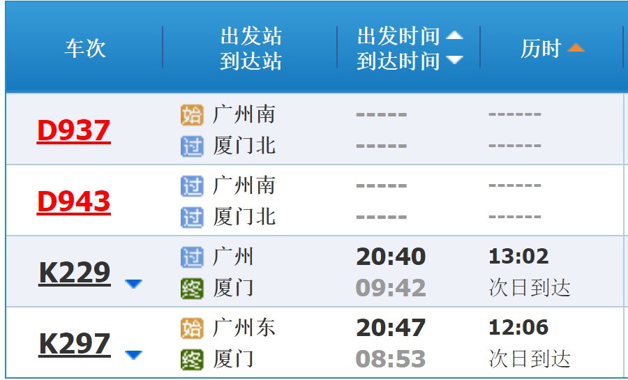 广州到厦门有高铁吗