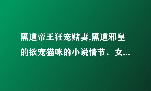 黑道帝王狂宠赌妻,黑道邪皇的欲宠猫咪的小说情节，女主角有一位亲如