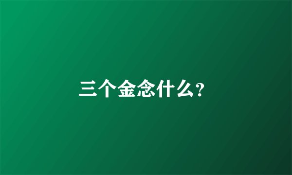 三个金念什么？