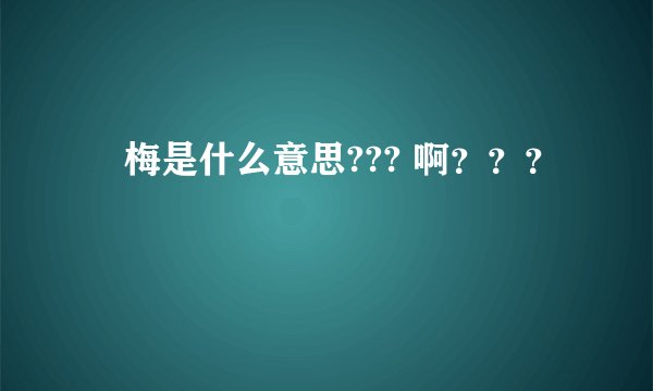 吢梅是什么意思??? 啊？？？