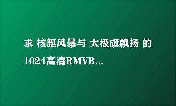 求 核艇风暴与 太极旗飘扬 的1024高清RMVB下载地址，迅雷或BT均可～谢谢