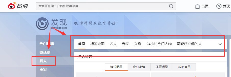 怎么用微博号找人啊