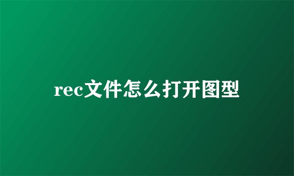 rec文件怎么打开图型