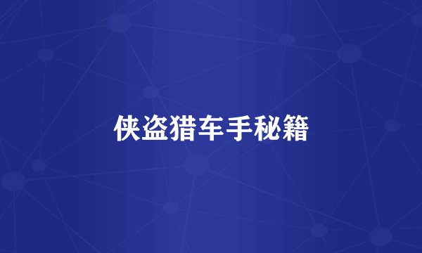 侠盗猎车手秘籍