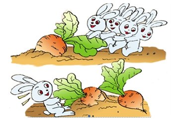 兔子拔萝卜图片