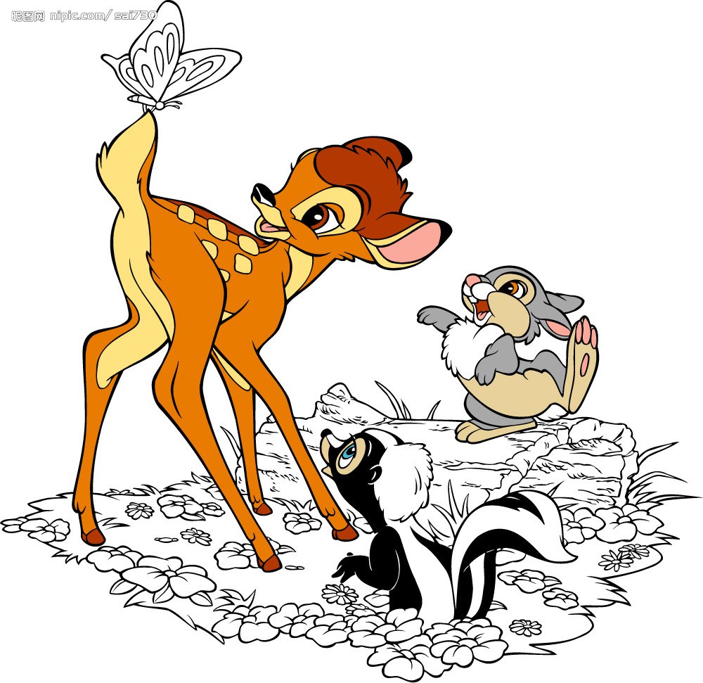 小鹿斑比图片简单版