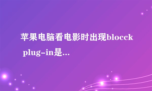 苹果电脑看电影时出现blocck plug-in是什么意思