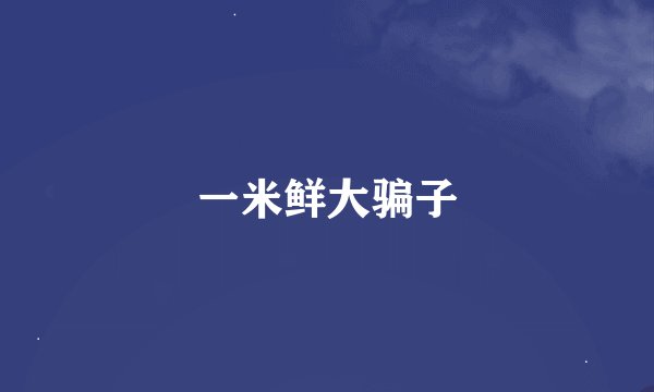一米鲜大骗子