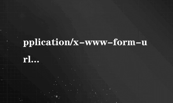 pplication/x-www-form-urlencoded 什么意思哦