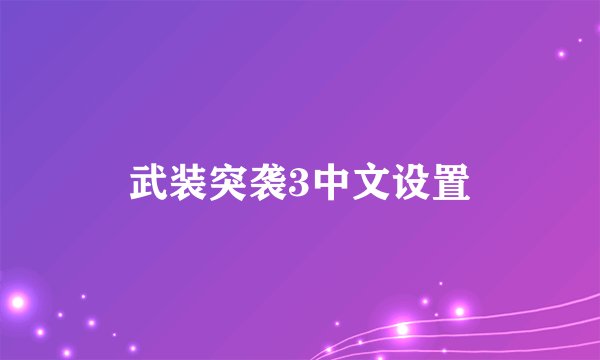 武装突袭3中文设置
