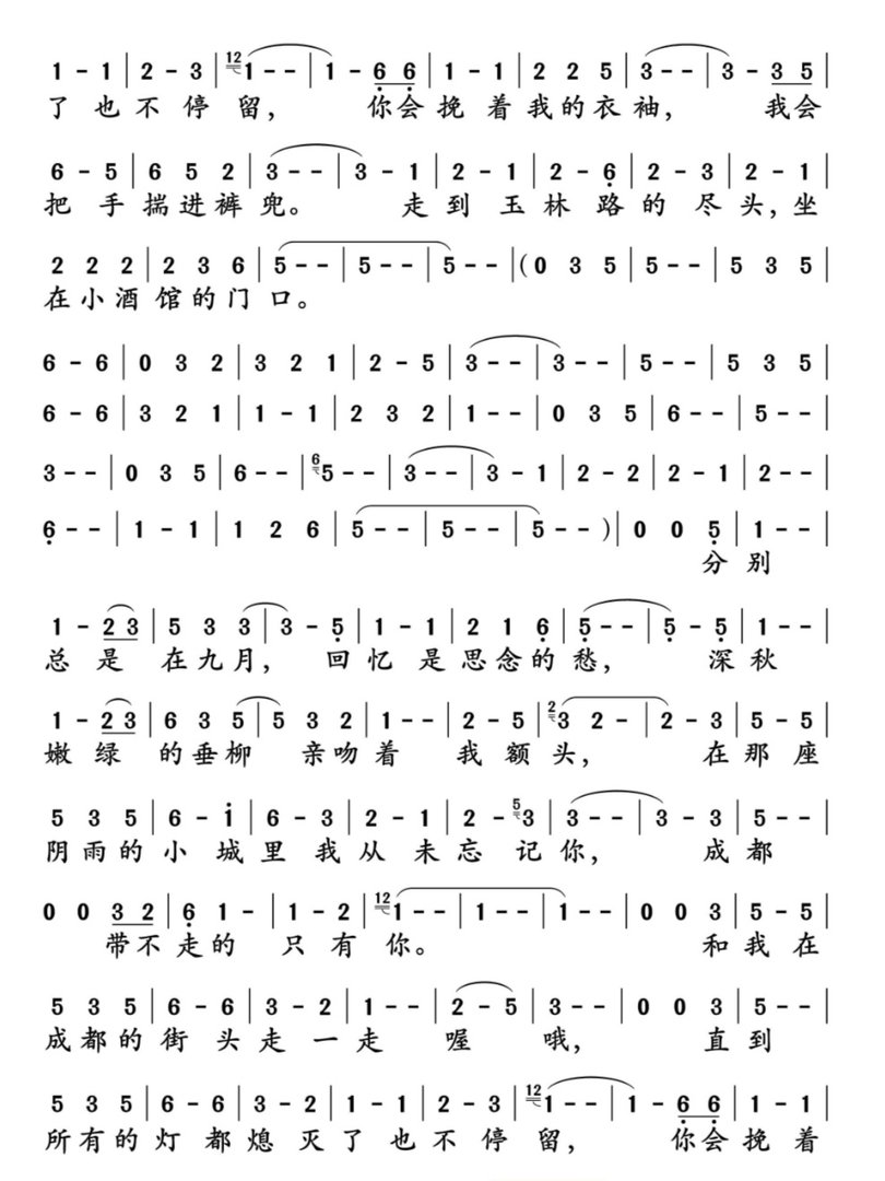 谁有计算机音乐乐谱成都