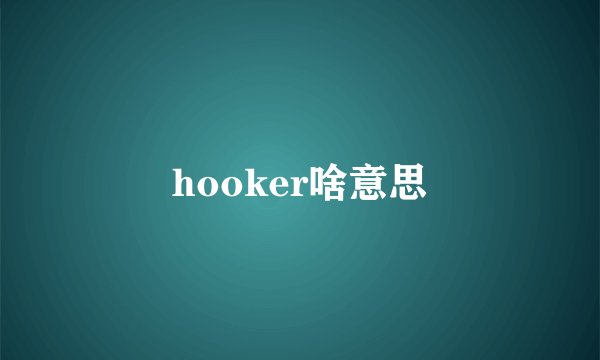 hooker啥意思