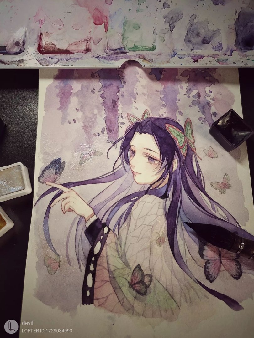 有没有鬼灭之刃蝴蝶香奈惠的画师和图片啊，蝴蝶姐姐香奈惠噢