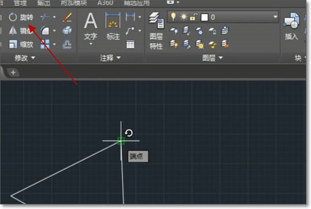 CAD中怎么旋转整个图形