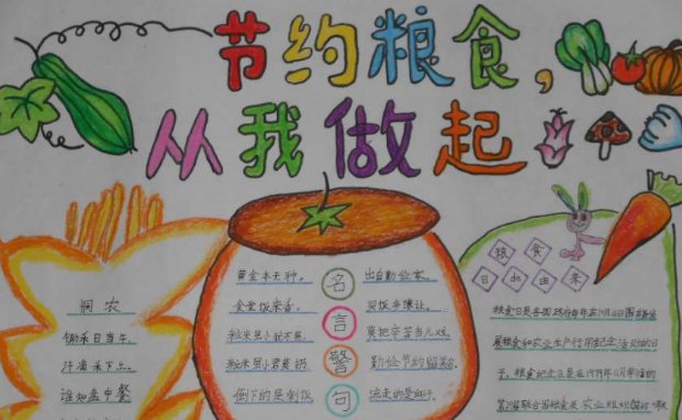 勤俭节约，从我做起手抄报内容。