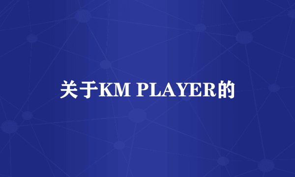 关于KM PLAYER的