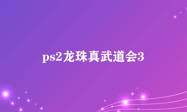 ps2龙珠真武道会3