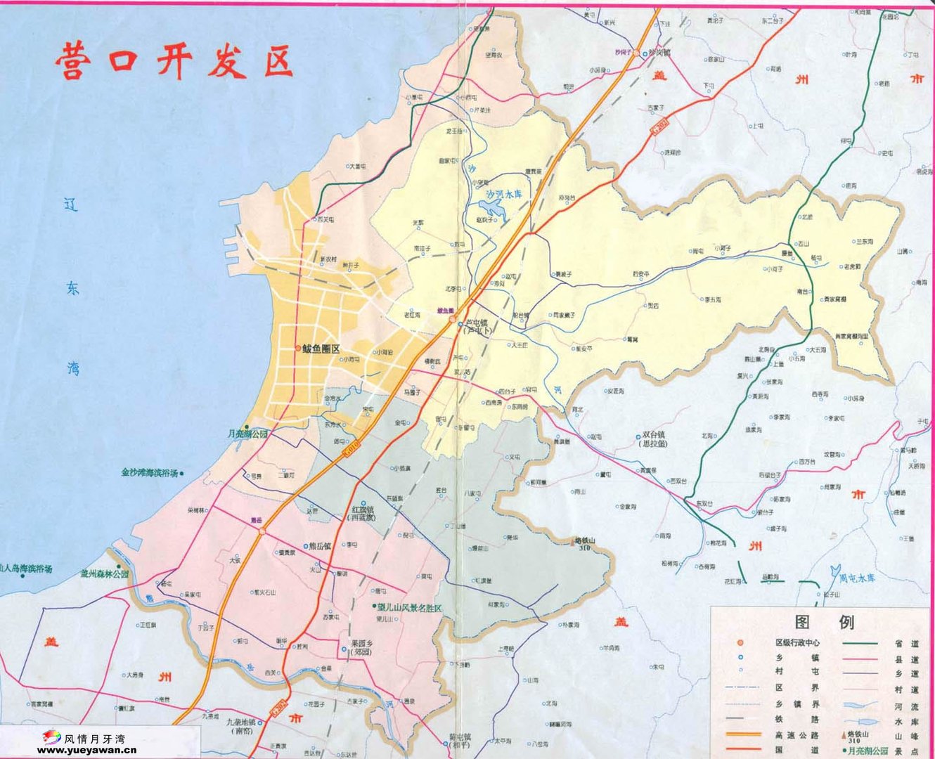 营口市鲅鱼圈区城市地图