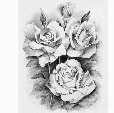 谁有大片花丛的简笔画图片？