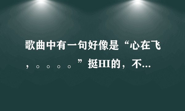 歌曲中有一句好像是“心在飞，。。。。”挺HI的，不知道是什么歌？