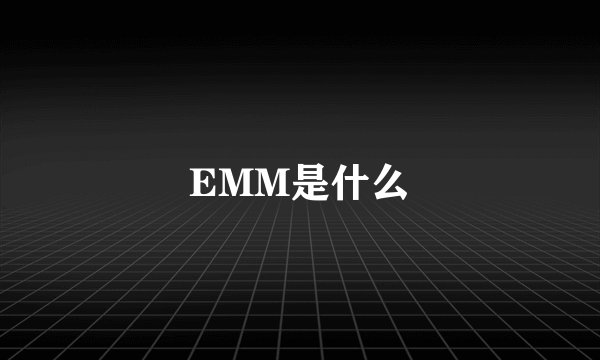 EMM是什么