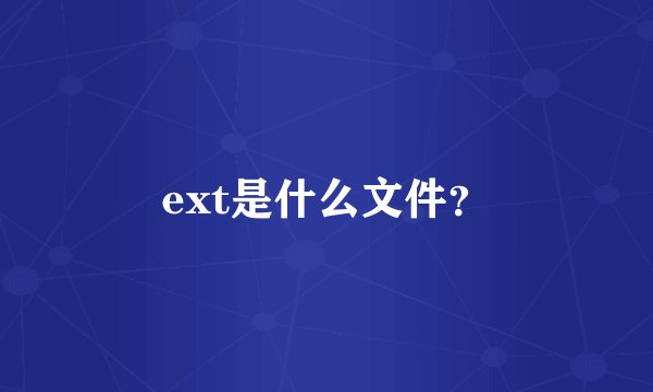 ext是什么文件？