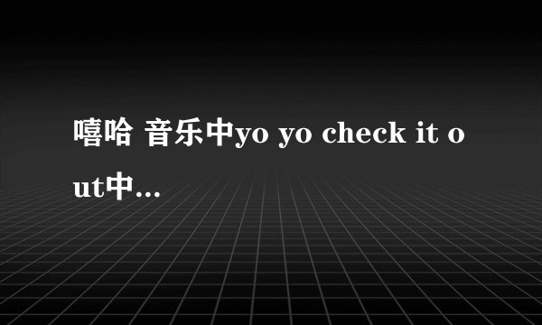 嘻哈 音乐中yo yo check it out中check it out（药药，切克闹）是什么意