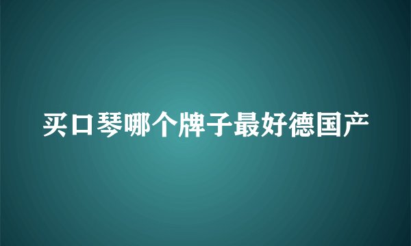买口琴哪个牌子最好德国产