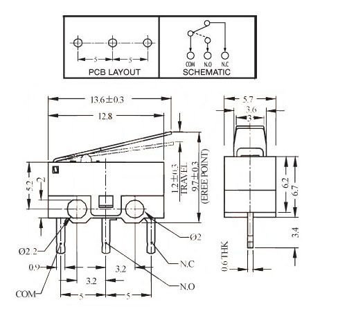 求微动开关的原理图