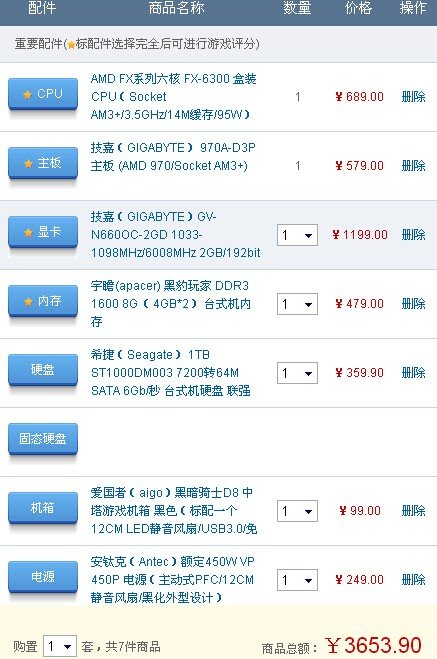 跪求DIY电脑主机配置单，这样配如何，请求大神指导