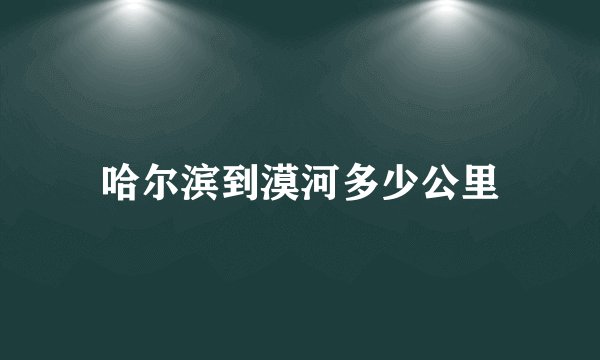 哈尔滨到漠河多少公里