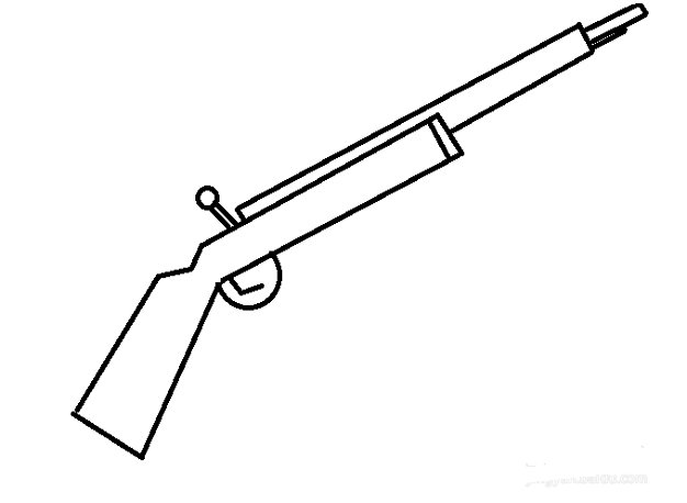 怎么画步枪（铅笔画）简笔画武器篇