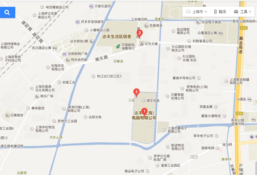 上海达丰电子厂在上海哪个位置