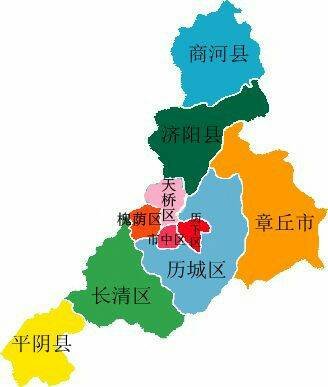 山东省济南市地图