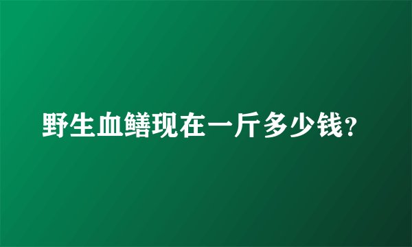 野生血鳝现在一斤多少钱？