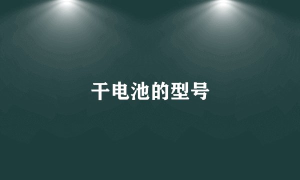 干电池的型号