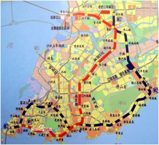 青岛地铁3号线线路图