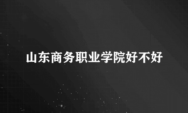 山东商务职业学院好不好
