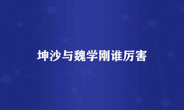 坤沙与魏学刚谁厉害