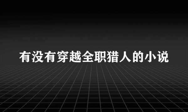有没有穿越全职猎人的小说